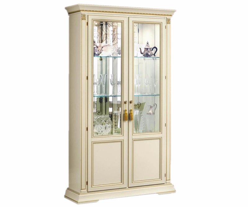 Camel Group Camel Group Treviso White Ash 2 Door Vitrine With Glass Shelves