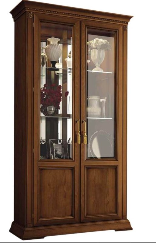 Camel Group Camel Group Treviso Cherry 2 Door Vitrine with Glass Shelves