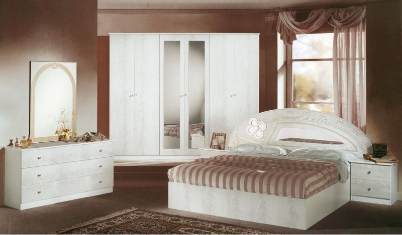Dima Mobili Dima Mobili Salwa White Feather Bedroom