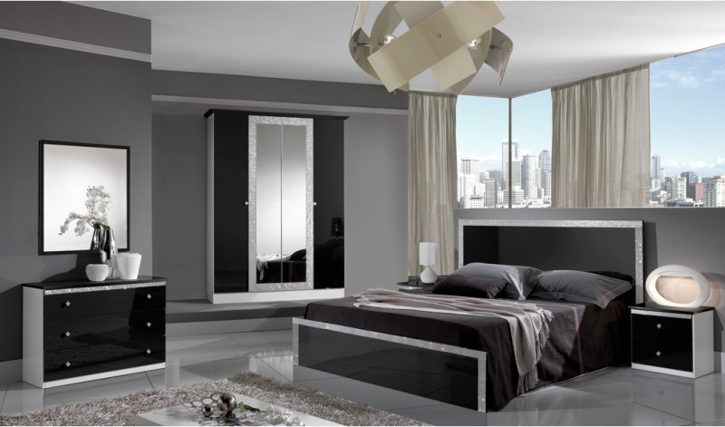 Dima Mobili Dima Mobili Dolly Black Finish Bedroom