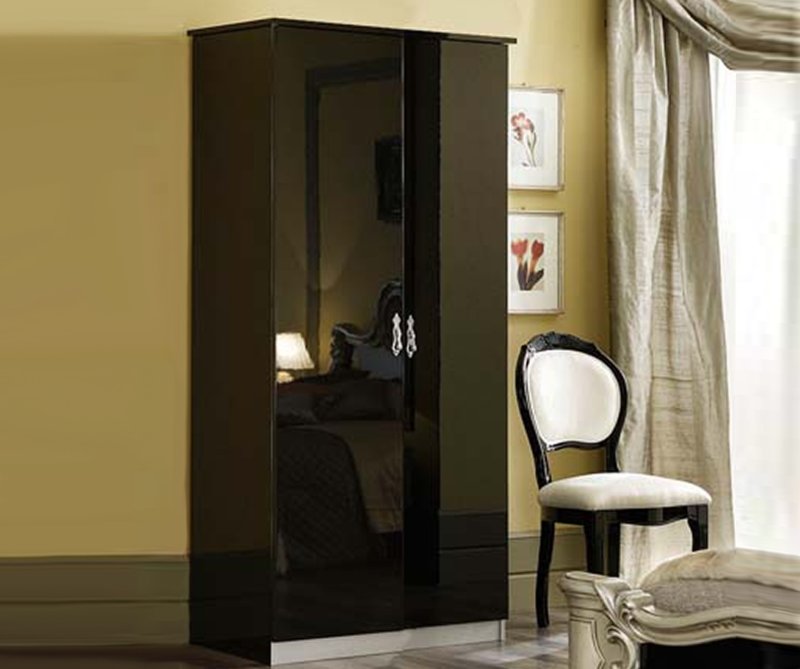 Camel Group Camel Group Barocco Black and Silver 2 Door Wardrobe