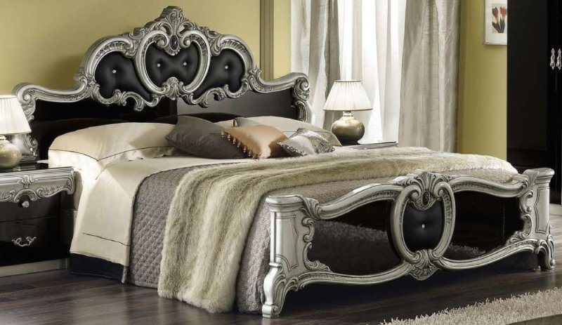 Camel Group Camel Group Barocco Black and Silver Bed