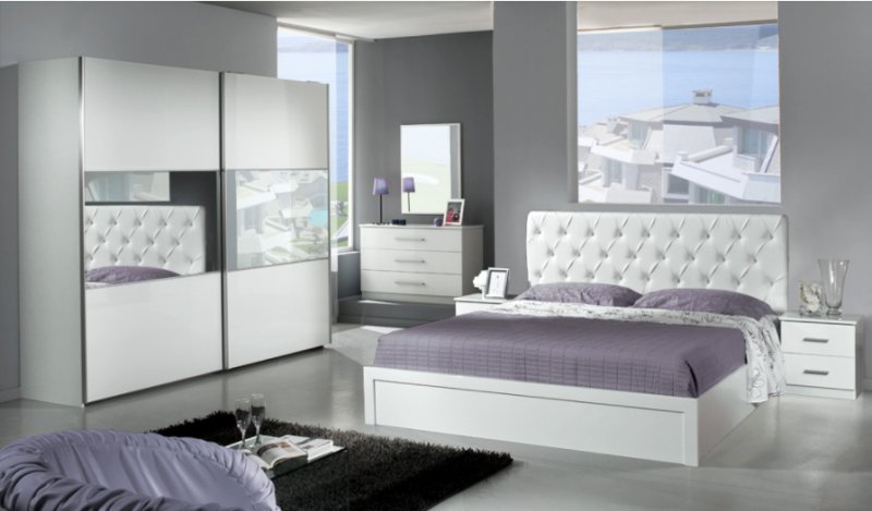 Dima Mobili Dima Mobili Eva White and Black Bedroom Set