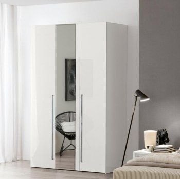 Camel Group Camel Group Dama Bianca White High Gloss 3 Door Mirror Wardrobe