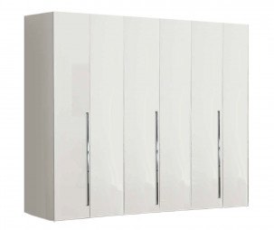 Camel Group Camel Group Dama Bianca White High Gloss 6 Door Wardrobe