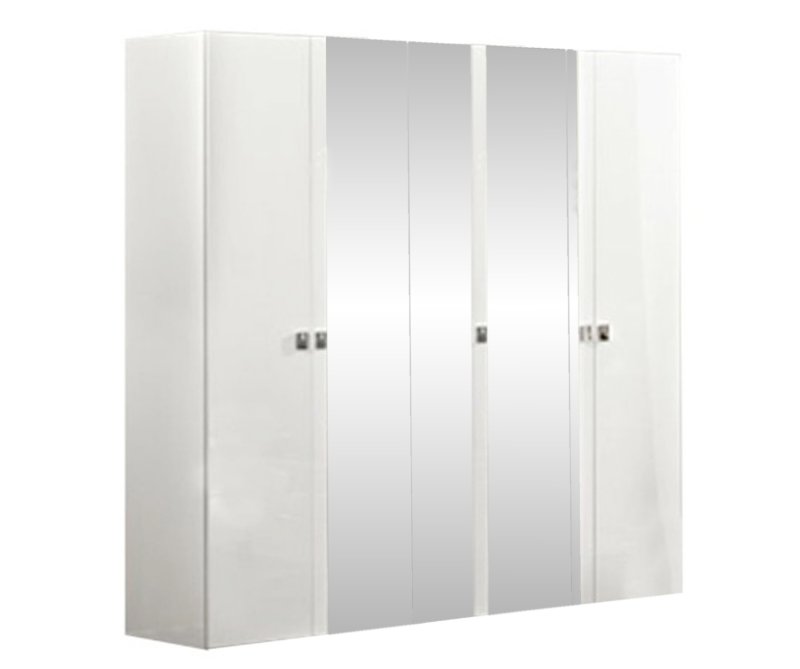 Camel Group Camel Group Onda White High Gloss 5 Door Mirror Wardrobe