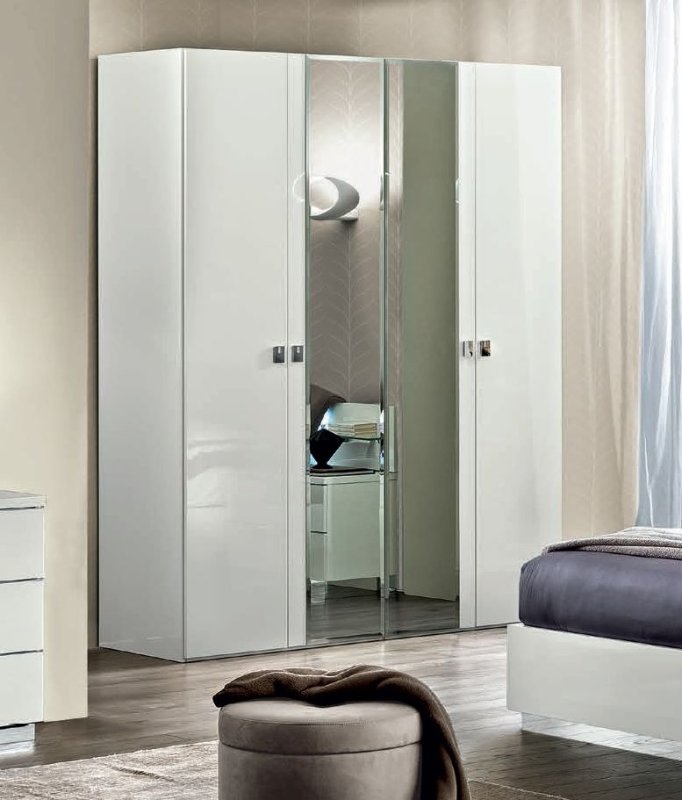 Camel Group Camel Group Onda White High Gloss 4 Door Wardrobe