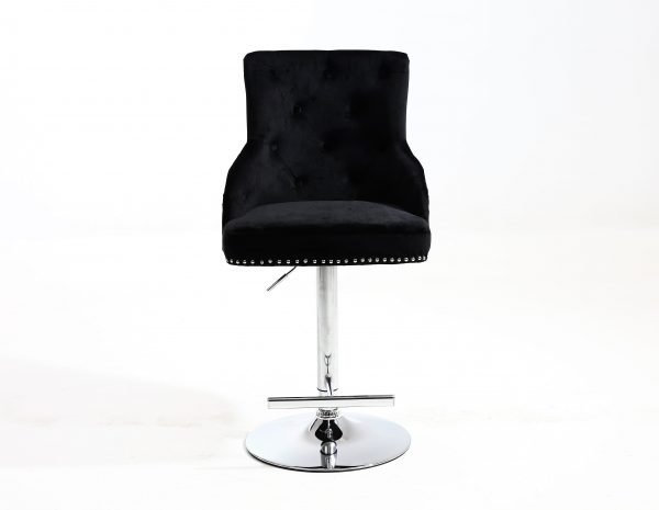 Dream Home Furnishings Majestic Black Fabric Bar Stool