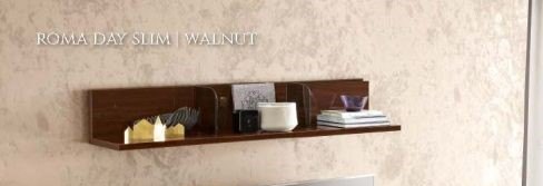 Camel Group Camel Group Roma Walnut High Gloss Finish Wall Shelf