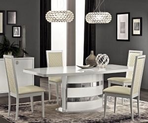 Camel Group Camel Group Roma White High Gloss Extending Dining Table