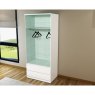 Dream Home Furnishings Regency 2 Door Wardrobe (High Gloss) Grey