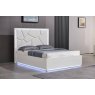 Dream Home Furnishings LED High Gloss Storage Bed With Padded Headboard