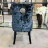 Dream Home Furnishings Venice Premium Crushed Velvet Black Dining Chair