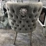 Dream Home Furnishings Valentino Grey Velvet Dining Chair