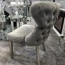 Dream Home Furnishings Valentino Grey Velvet Dining Chair