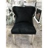 Dream Home Furnishings Valentino Black Velvet Dining Chair