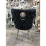 Dream Home Furnishings Valentino Black Velvet Dining Chair