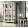 Camel Group Camel Group Giotto Bianco Antico Curio Cabinet With Drawer and 2 LED Lights.