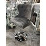 Dream Home Furnishings Valentino Grey Velvet Bar Stool