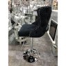 Valentino Black Velvet Bar Stool