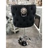 Dream Home Furnishings Valentino Black Velvet Bar Stool