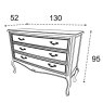 Camel Group Camel Group Verdi Night Single Dresser with 3 Drawers