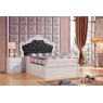 Francis High Gloss Storage Bed With Leather Headboard Francis High Gloss Storage Bed With Leather Headboard