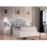 Dream Home Furnishings Francis High Gloss Storage Bed With Crushed Velvet Headboard