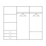 Dream Home Furnishings Manhattan High Gloss Sliding Wardrobe