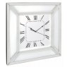 Stunning modern white plain mirrored wall clock with white glass border