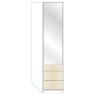 1 Door Right Hinged Parsol Mirror Door with 2 Drawers 50cm in Carcase Colour