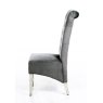 Dream Home Furnishings Sofia Grey Colour Chrome Leg Lion Knocker Dining Chair