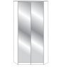 216 cm Height Walk-in corner unit 2 Doors Front in White Glass 216 cm Height Walk-in corner unit 2 Doors Front in White Glass