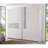 Euro Design Euro Design Levante Sliding Door Wardrobe White With Grey Highlight