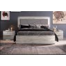 Euro Design Euro Design Diana Bed with Upholstered Headboard and LED Lighting