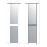 Glass door in champagne with cross-trim(Plain)
W 93 cm x H 236cm x D 93cm 
Glass door in champagne with cross-trim(Plain)
W 93 cm x H 236cm x D 93cm
