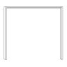 Passe-Partout Frame without Lighting for Wardrobe Width 350cm

W 356.4cm x H 236cm x D 12.5cm