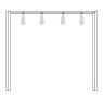 Passe-Partout Frame with 4 LED Lighting for Wardrobe Width 250cm

W 260cm x H 221cm x D 23cm
