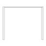 Passe-Partout Frame without Lighting for Wardrobe Width 400cm

W 410cm x H 216cm x D 23cm
