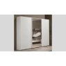 Euro Design Fiocco Frassino Bianco Pacifico Wardrobe With Central Mirror Door Euro Design Fiocco Frassino Bianco Pacifico Wardrobe With Central Mirror Door