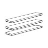 3 Adjustable Shelves

W 47.5cm x H 2.2cm x D 51.5cm