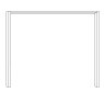 Passe-partout Frame Without lights,Width per side profile: 5 cm
for width 300 cm
W 300cm x H 220cm x