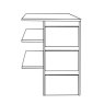 3 Drawer Insert with Wooden Front for 80.1 cm compartment
W 80.1cm x H 41cm x D 51.5cm 3 Drawer Insert with Wooden Front for 80.1 cm compartment
W 80.1cm x H 41cm x D 51.5cm