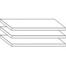 3 Adjustable Shelves
for compartment width 72.2 cm
W 72.3cm x H 2.2cm x D 51.5cm