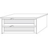 Drawer Insert with 2 Pull Outs and Glass Front for 50 cm compartment
Width drawer insert: 32.5 cm

W