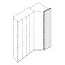 End panel for extended and walk-in corner unit 

W 56cm x H 236cm x D 1.5cm
To be used on right a