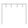 Passepartout-frame,5 lights for width 250 cm W 250cm x H 216cm x D 12.5cm