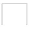 Passe-Partout Frame without Lighting for Width 150 cmW 160cm x H 221cm x D 23cm