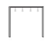 Passe-Partout Frame with 8 LED Lighting for Wardrobe Width 400cm W400cm x H240cm x D12.5cm Passe-Partout Frame with 8 LED Lighting for Wardrobe Width 400cm W400cm x H240cm x D12.5cm