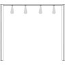 Passepartout-frame with 2 lights Width per side profile: 3.2 cm for width 100 cm    W 100cm x H 240c Passepartout-frame with 2 lights Width per side profile: 3.2 cm for width 100 cm    W 100cm x H 240c